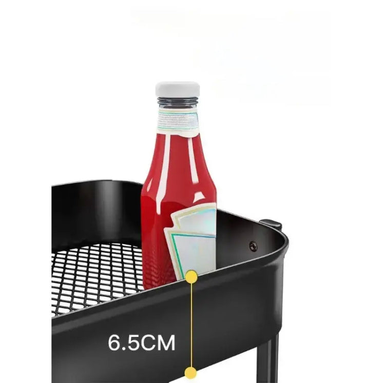 Multifunctional Movable Kitchen Storage Rack, Portable Three-layer Storage Rack, Multi-Functional Storage Rack Folding Trolley Multifunctional Movable Kitchen Storage Rack, Portable Three-layer Storage Rack, Multi-Functional Storage Rack Folding Trolley